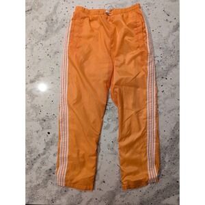 VTG Y2K Unisex M Creamsickle Orange‎ Track Pants Insulated Drawstring UT Nylon